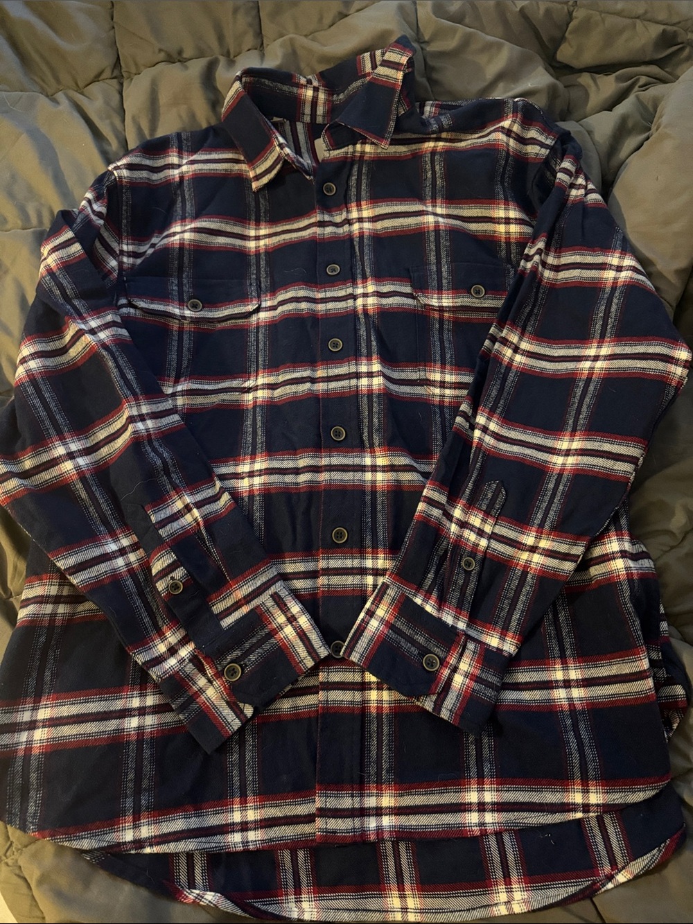 Jachs Navy Blue Plaid Button-Up Jacket with Red and White Stripes